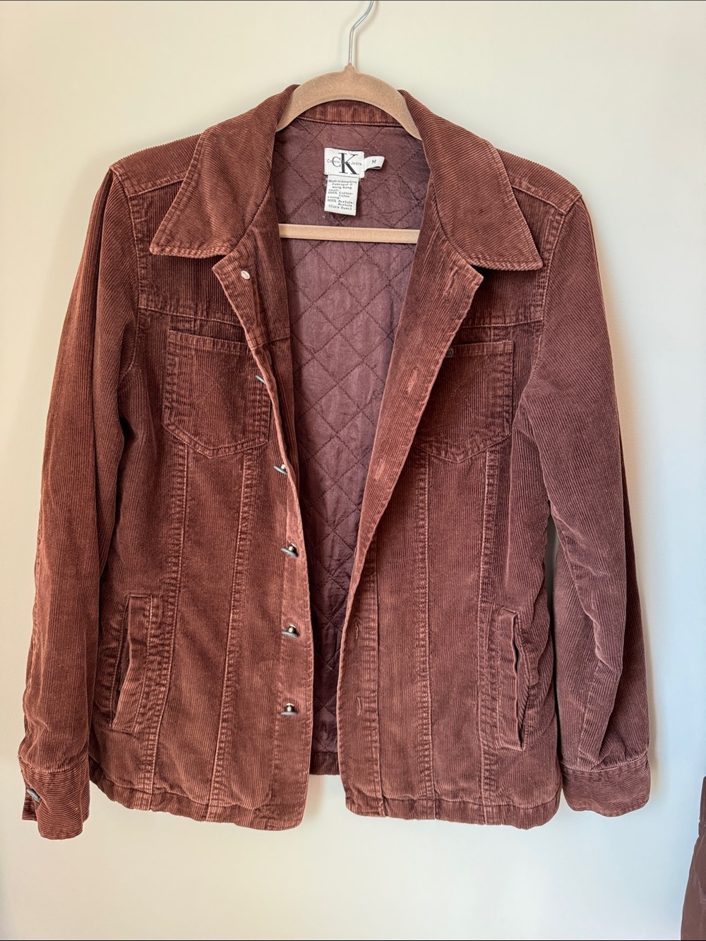 Vintage Calvin Klein Quilted Corduroy Jacket